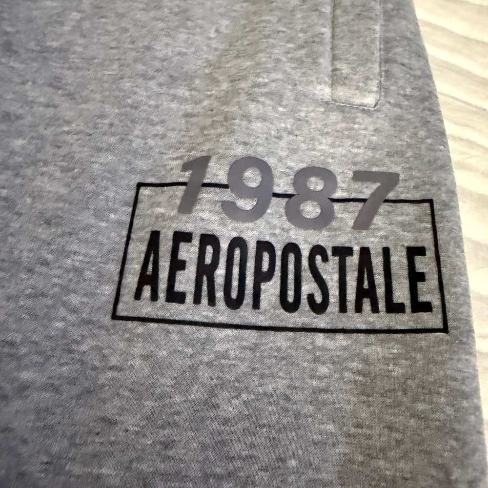 Aeropostale 1987 Gray Jogger Sweatpants Men’s M Drawstring Athleisure - Picture 3 of 8